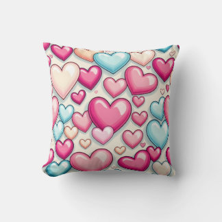 Heart pattern pillow cushion