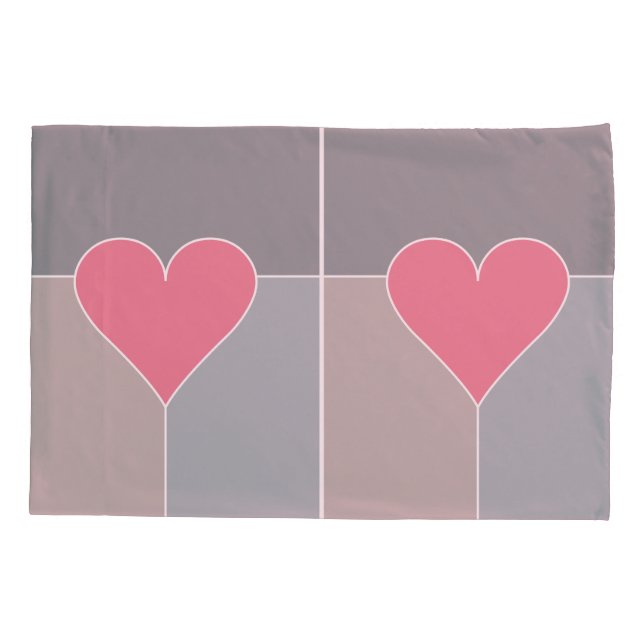 Heart Pattern pillowcases (Back)