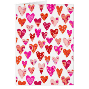 Heart Pattern Pink Red Valentines
