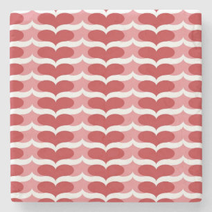 Heart pattern stone coaster