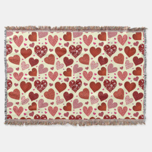 HEART PATTERN THROW BLANKET