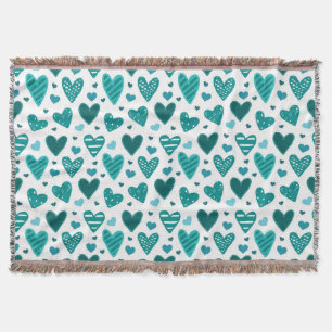 HEART PATTERN THROW BLANKET