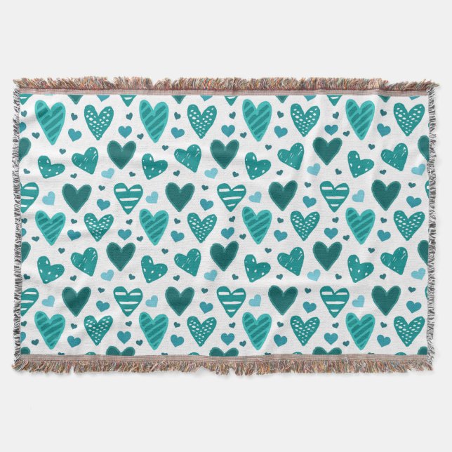 HEART PATTERN THROW BLANKET (Front)