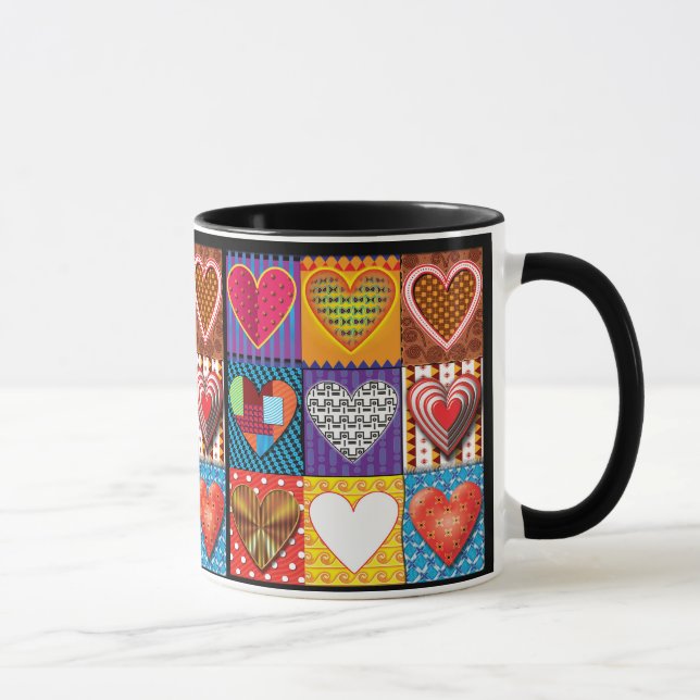 Heart pattern trendy coffee Mug (Right)