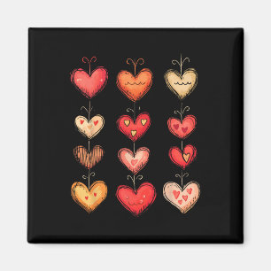 Heart Pattern Valentine Funny Valentine' Day Women Magnet