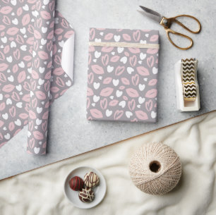 Heart Pattern Valentine Wrapping Paper