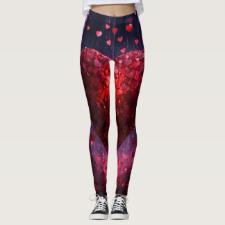 Heart Pattern Women's Leggings" Leggings