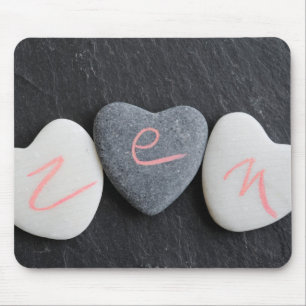 Heart pebbles Zen Mouse Pad
