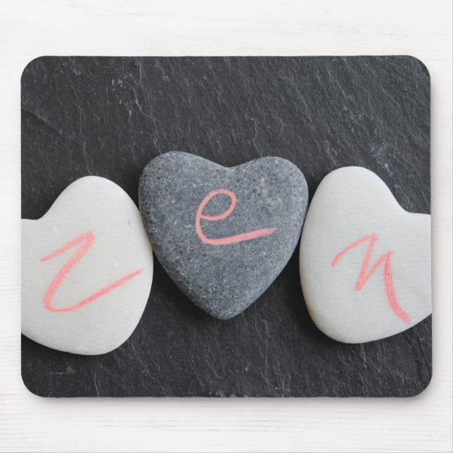 Heart pebbles Zen Mouse Pad (Front)