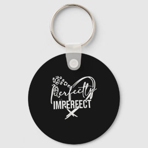 Heart Perfectly-imperfect Inspirational Motivation Keychain