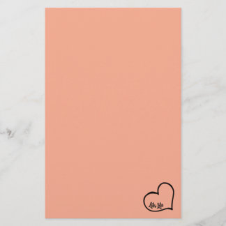 Heart Personalized Stationery Paper