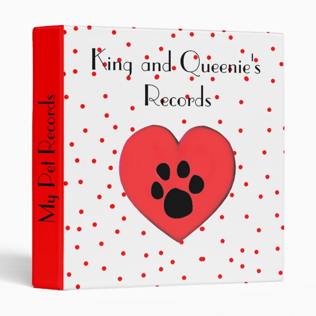 Heart Pet records binder (Front/Spine)