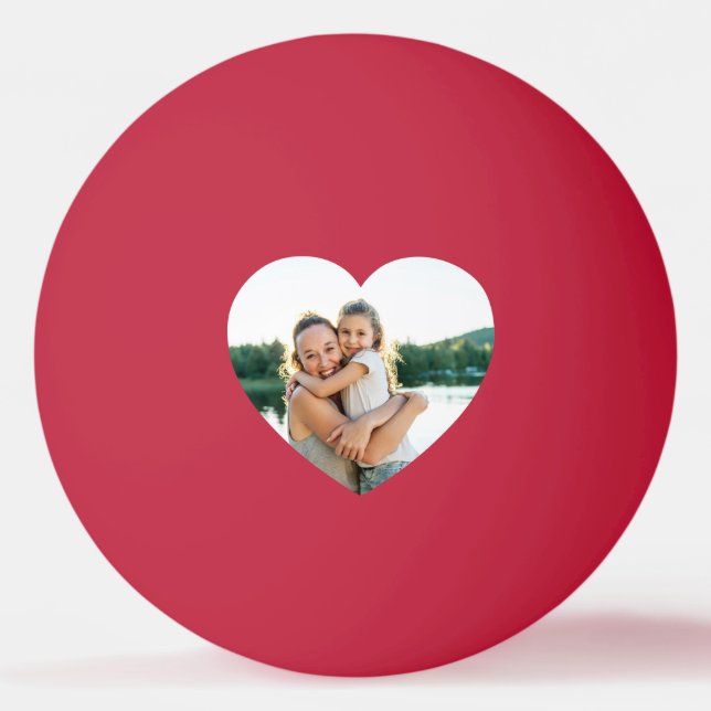Heart Photo Best Mom Ever Red Ping Pong Ball (Front)