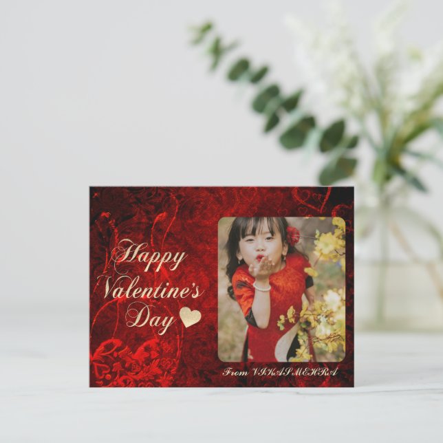 Heart Photo Classroom Valentine's Day Card (Standing Front)