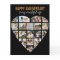 Heart Photo Collage Black Personalized Anniversary