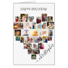 Heart Photo Collage Giant Personalized Birthday