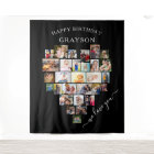 Heart Photo Collage Happy Birthday Personalized