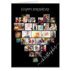 Heart Photo Collage Jumbo Personalized Birthday