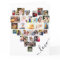 Heart Photo Collage Love Script Anniversary