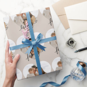 Heart Photo Family Wrapping Paper – Personalized