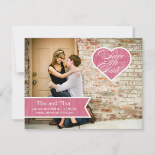Heart Photo Save the Date Announcement