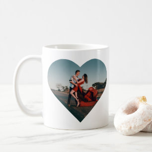 Heart Photo with Purple and Red Love Messages Coffee Mug