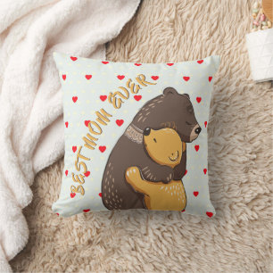 Heart pillow, mother's day gift, the best mom ever throw pillow