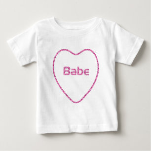 Heart Pink Diamond Glitter :: Babe Design 1 Baby T-Shirt