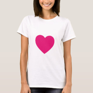 Heart Pink Fitted Tee Shirt