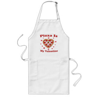 Heart Pizza Is My Valentine Lovely Valentines Day Long Apron