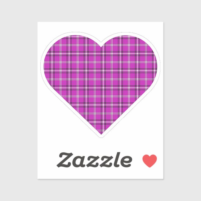 Heart Plaid Pink Purple Black (Sheet)