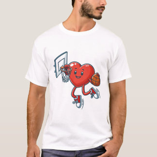 Heart Playing Basketball T-Shirt