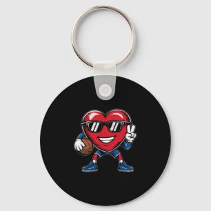 Heart Playing Sketll Valentines Day Sketll Boy Gir Keychain