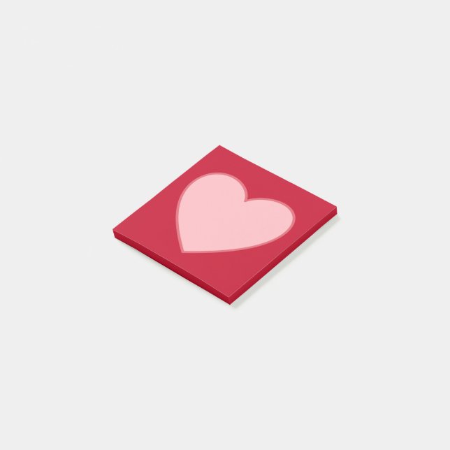  Heart Post It Notes Notepad Gift  (Angled)