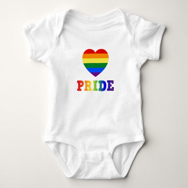 Heart Pride Baby Bodysuit (Front)