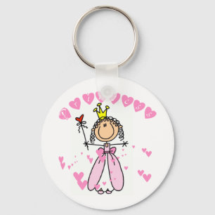 Heart Princess Stick Figure Tshirts and Gifts Keychain