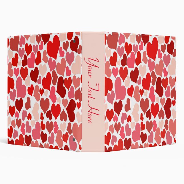 Heart Print Red and Pink Binder (Background)