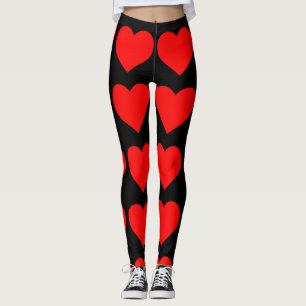 HEART PRINT YOGA PANTS