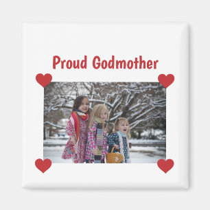 Heart Proud Godmother Love Personalize Photo Make Magnet