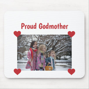 Heart Proud Godmother Love Personalize Photo Make Mouse Pad