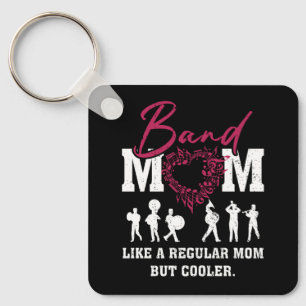 Heart Proud Marching Band Mom Like A Regular Mom B Keychain