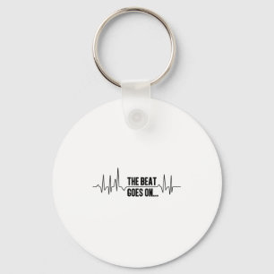 Heart Pulse, Egk And Heartbeat With The Beat Goes Keychain