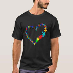Heart Puzzle Autism Awareness Family Men Women Kid T-Shirt