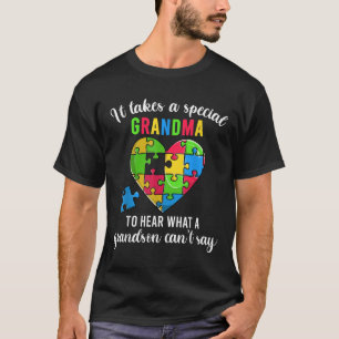 Heart Puzzle Shirt, Grandma Autism Awareness T-Shirt