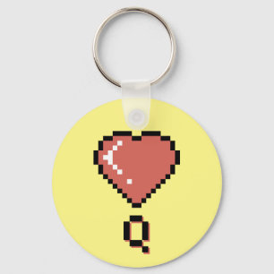 Heart queen black outline keychain