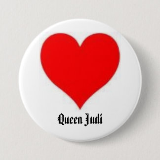 heart, Queen Judi 3 Inch Round Button