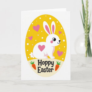Heart Rabbit Pattern Card