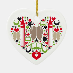 Heart Ramadan Ceramic Ornament