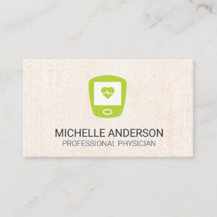 Heart Rate Monitor   Texture Background Business Card