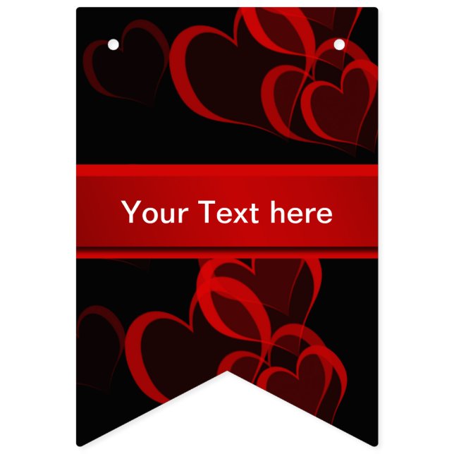 heart red in black text template bunting flags (Thirteenth Flag)